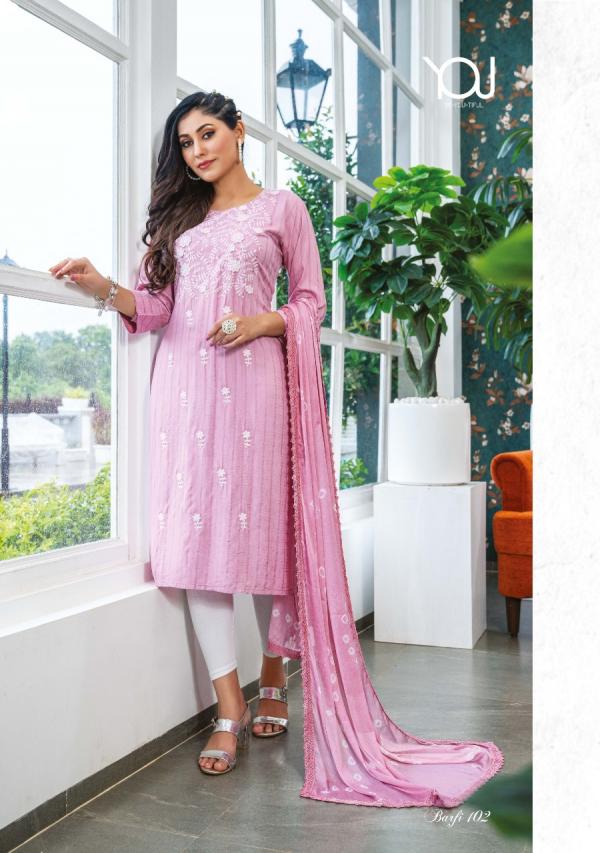 Wanna Barfi Rayon Designer Viscose Embroidery Ready made Suit